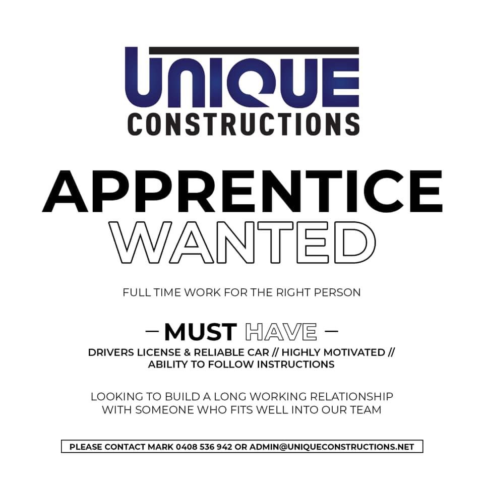 Job Cairns apprenticeship builder
